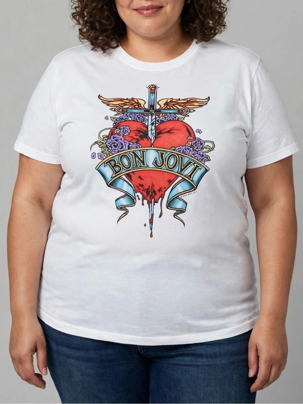 Bon Jovi Heart & Dagger Graphic Tee